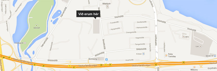 Kort af Breiðhöfða